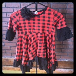 Girls size 6 buffalo plaid swing dress/tunic.